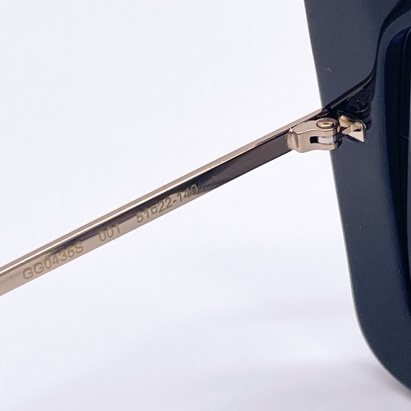 NEW GUCCI GG0435S 001 BLACK SQUARE GUCCI SUNGLASSES - Picture 9 of 12